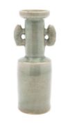 A Chinese Longquan celadon-glazed mallet vase the neck with handles in the form of carp,