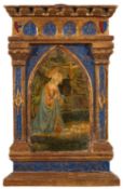 After Filippo Lippi (1406-1469) - Copy of 'Adoration of the Child' - Polychrome decorated panel
