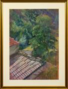 * Mike Gorman (British, 1938-2022) - 'Walnut Tree Italy' - Acrylic on paper - Unsigned recto,