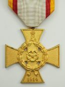 Lippe-Detmold: Kriegsverdienstkreuz, am weißen Bande für Verdienste in der Heimat.