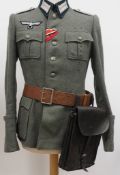 Wehrmacht: Uniformensemble eines Leutnants der Infanterie.