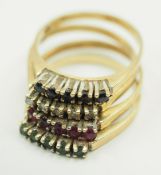 GOLD 4-er Ring Set.