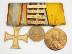 Mecklenburg-Schwerin: Große Ordenschnalle eines Veteranen des deutsch-französischen Krieges.
