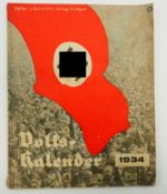 3. Reich: Nationalsozialistischer Volkskalender 1934.
