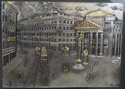 Brunel: Börsenplatz in Triest - Silber Bild.