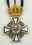 Preussen: Königlicher Hausorden von Hohenzollern, Ritterkreuz ohne Schwerter.