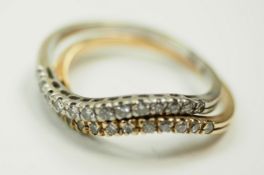 GOLD 2er-Diamant Ring Set.
