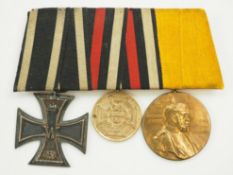 Preussen: Ordenschnalle eines Veteranen des deutsch-französischen Krieges 1870/71.