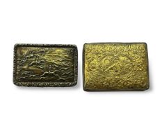 Two English Silver Gilt Rectangular Snuffboxes, c.1800