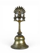 An Indian Bronze Bell with a Garuda Finial, 19th century
