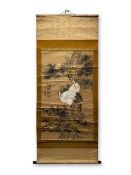 A Hanging Scroll of Cranes and Pine, inscribed and sealed,