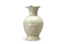 A Moulded Qingbai Vase, Song dynasty,