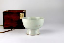 A Korean White-glazed Offering Bowl, Joseon period