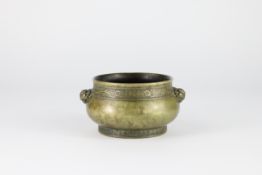 A Good Bronze Incense Burner , gui,  17/18th century,