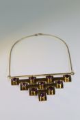 A Striking 18k Gold and Amethyst Necklace,. circa 1970s, designed by the Ecuadorean artist Guayasami