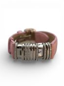 A Cartier Bracelet Watch in original factory state, set in white gold with diamonds, with square dia