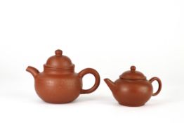 Two small Yixing Teapots and Covers, Republic period,
