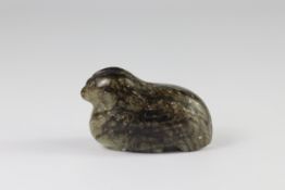 A Black Jade Quail, 16/17th century,