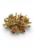 Alan Gard: a Citrine and Diamond Brooch, dated 1967, signed AMG