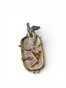 An unusual Charles de Temple 18ct white and yellow gold pendant