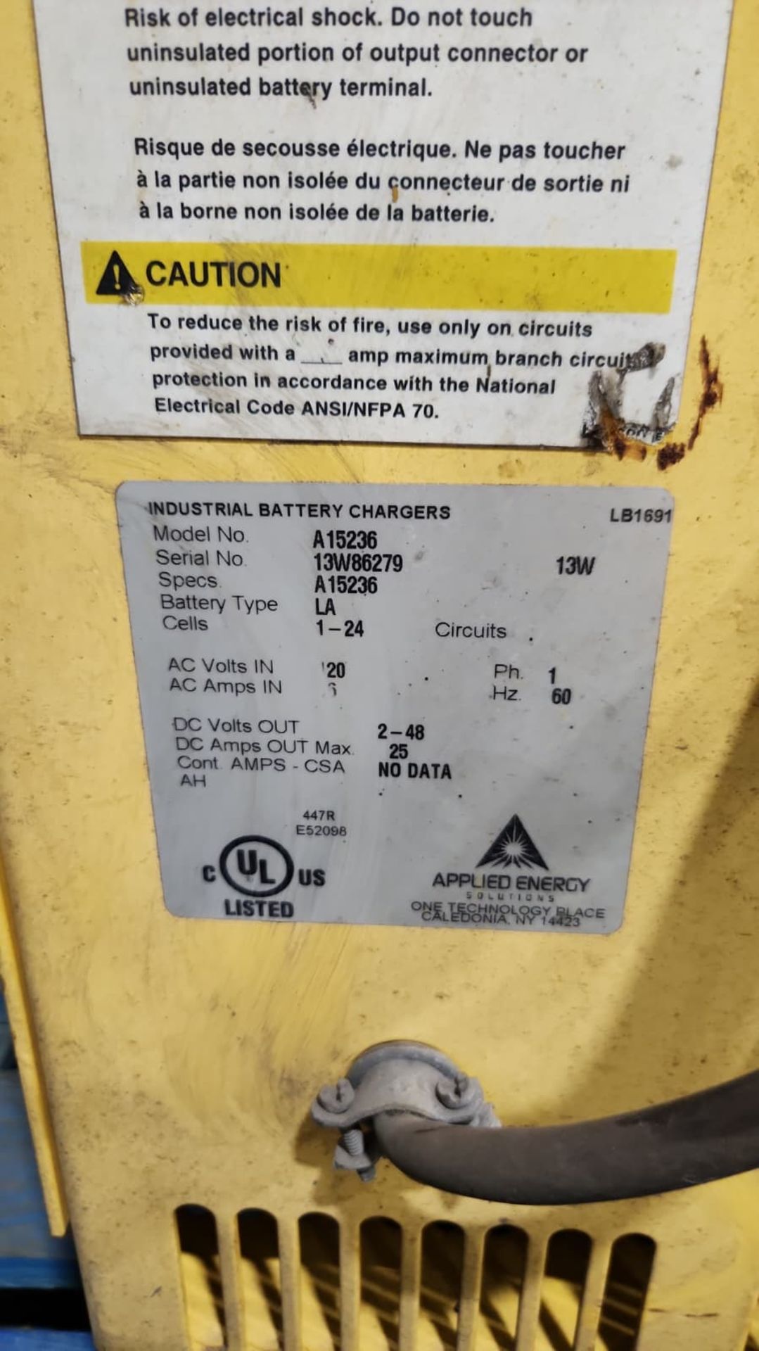 StableMate 48 Volt Electric Forklift Battery Charger. - Image 2 of 5