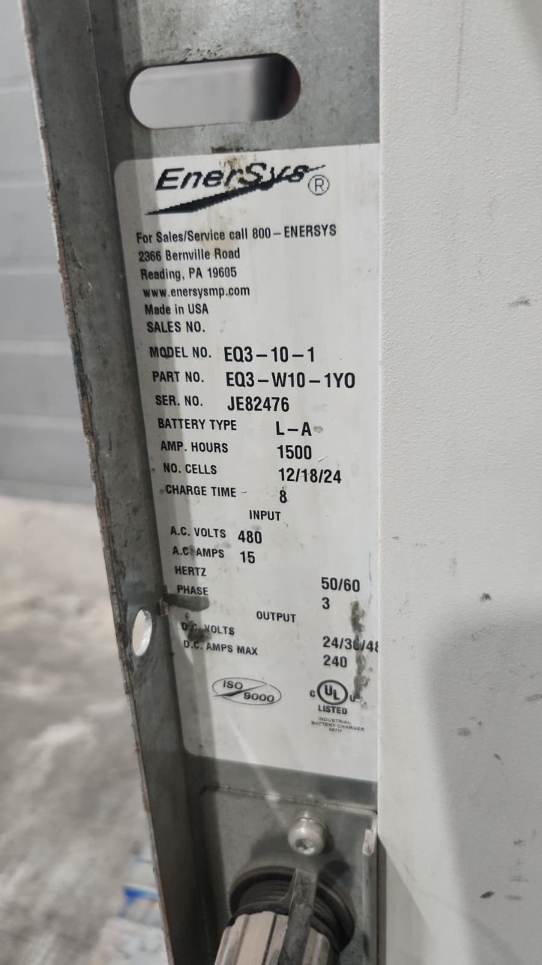 EnerSys EnForcer HF Multi 24/36/48 Volt Electric Forklift Battery Charger. - Image 4 of 5