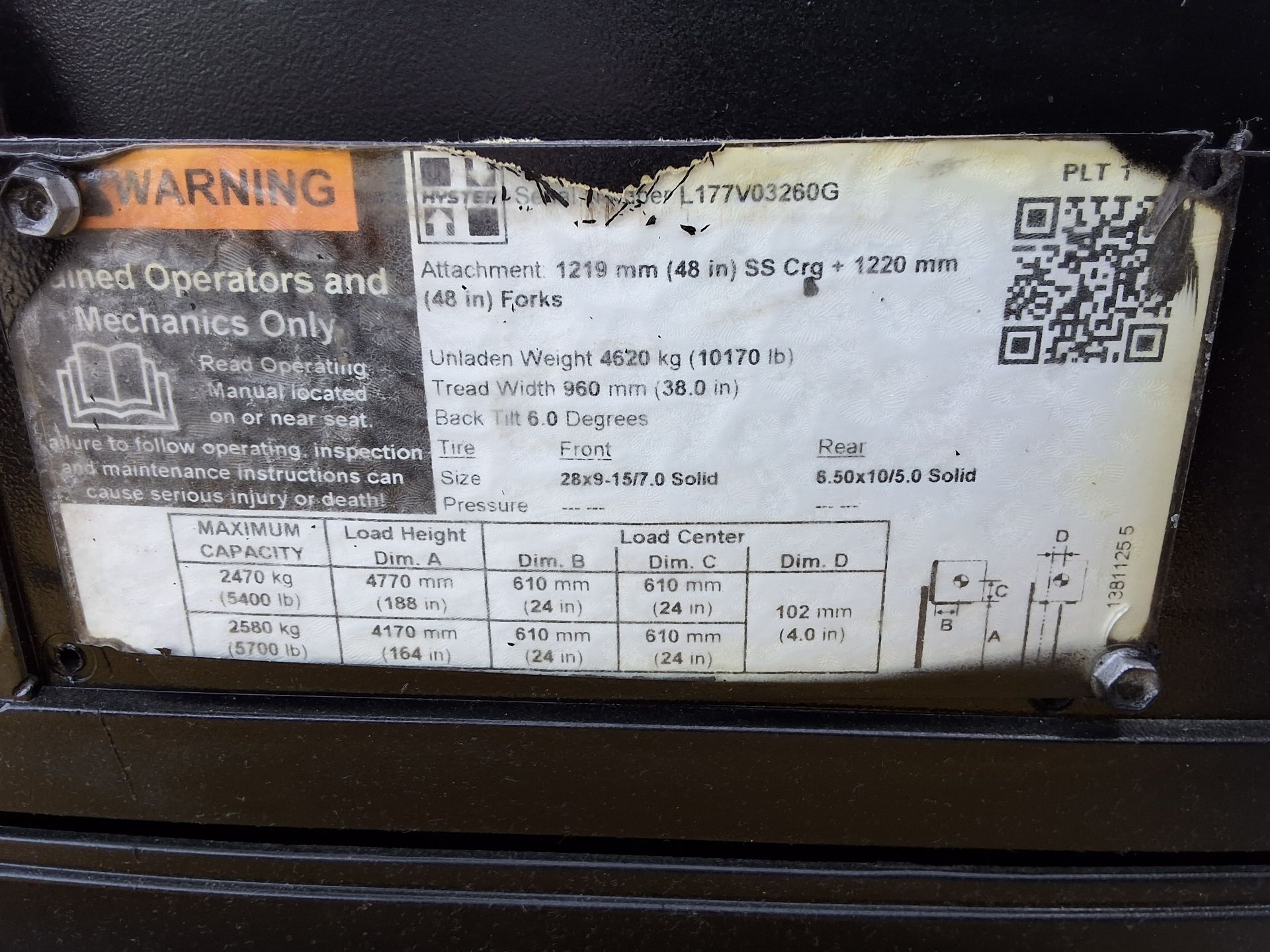 Hyster H60FT, 6,000lb. Capacity . LP Powered Forklift. Hours: 8,041 - Image 5 of 6