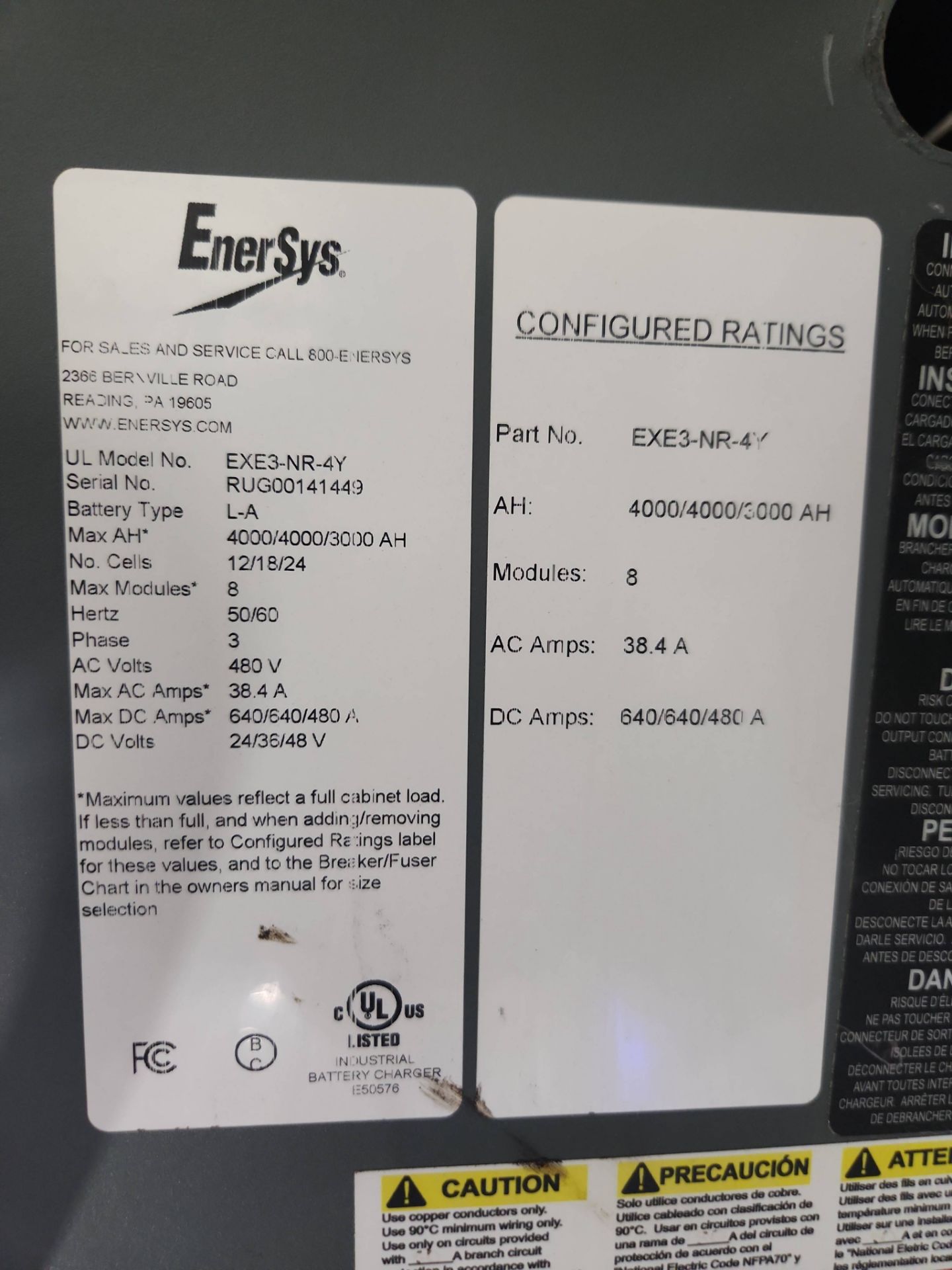 EnerSys Express Multi 24/36/48 Volt Electric Forklift Battery Charger. - Image 5 of 5