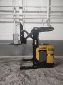 Mitsubishi/CAT Model: NR3500 3,500lb Capacity. Electric Reach Truck. Hours: 6,843.