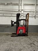 2020 Raymond Model: 750-R45TT Electric Reach Truck Forklift. 280" Lift height. 4,500 Lbs Capacity.