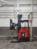 2019 Raymond Model: 735-R45TT 3,500lb Capacity. Single Reach Electric Forklift with Battery. Lowered