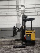 Mitsubishi/CAT Model: NRR40 4,000lb Capacity. Electric Reach Truck. Hours: 2,591