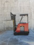 Raymond Model: 415-C30TT 3,000lb Stand Up Counterbalance Electric Forklift. 187" Raised, 87"