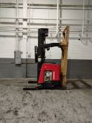 2020 Raymond Model: 750-R45TT Electric Reach Truck Forklift. 280" Lift height. 4,500 Lbs Capacity.
