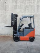Toyota Model: 8FBCU25 5,000lb Cushion Tire Forklift.