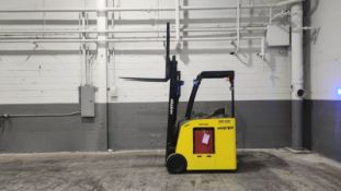 2017 Hyster Model: E35HSD3 3,500LB Stand up Counterbalance Electric Forklift. 187" Reach, 82"