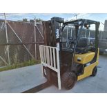 Yale Model GLC050VXN 5,000lb Capacity Cushion Tire LP Powered Forklift.