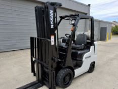 Nissan Model: MCUL02A30LV. 6,000lb Capacity. LP Powered Forklift. Hours: 8,734