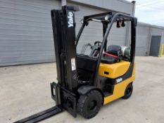 Yale Model GLP040SVXN 4,000lb Capacity Cushion Tire LP Powered Forklift.
