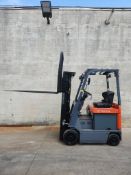 Toyota Model: 7FBCU15 3,000lb Capacity Electric Forklift. Hours: 4,508