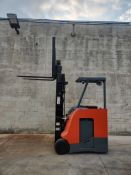 2018 Toyota Model: 8BNCU18 3,500LB Capacity. Stand Up Counterbalance Electric Forklift.