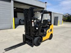 CAT Model: C5000 5,000lb Capacity Cushion Tire LP Powered Forklift.