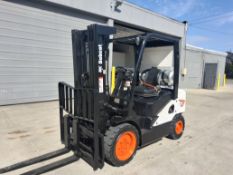 2018 Bobcat/Doosan Model: G30N-7 6,000lb Capacity. LP Powered Forklift. Hours: 7,407
