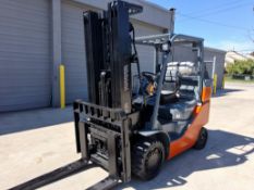 Toyota Model: 8FGC35U-BCS 8,000lb Base Capacity LP Powered Forklift. Hours: 8,667
