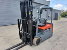 Toyota Model: 7FBEU20 4,000lb Capacity Electric Forklift. 3,642 Hours