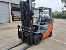 Toyota 8FGC35U-BCS 8,000lb Capacity LP Powered Cushion Tire Forklift