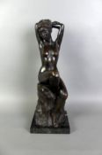 nach PILAR FRANCESCH (1941), "Plentitude", Bronze, auf quadratischem