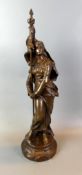 HENRI LEVASSEUR (1853-1934), "Femme de France", Bronze,