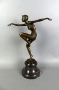 FERDINAND PAZIS, "Orientalische Tänzerin", Bronze, am Fuß sig.,