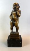 Bronze-Skuptur, am Sockel bezeichnet "Adam", W.u.C. Plassmann,